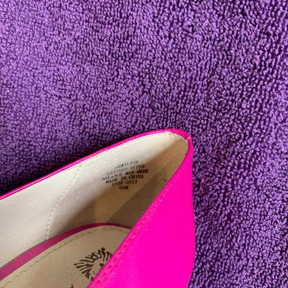 Anne Klein Pink Leather Embellished Pumps sz 8.5M - Picture 5 of 7